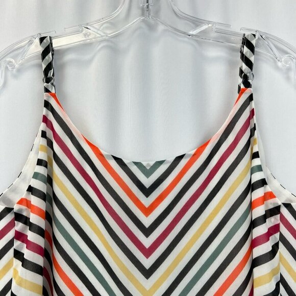 Cabi Womens Linea Tank Top Multicolor Striped Chevron Lined Sleeveless Cami S - Picture 3 of 10
